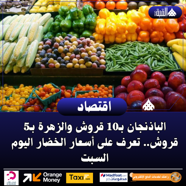 الباذنجان بـ10 قروش والزهرة بـ5 قروش.. تعرف على أسعار الخضار اليوم السبت
