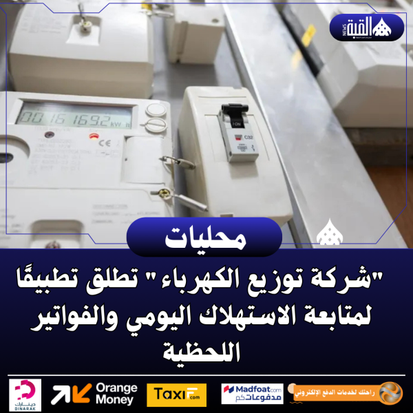 شركة توزيع الكهرباء تطلق تطبيقًا لمتابعة الاستهلاك اليومي والفواتير اللحظية