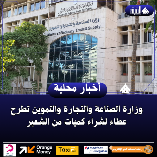 وزارة الصناعة والتجارة والتموين تطرح عطاء لشراء كميات من الشعير