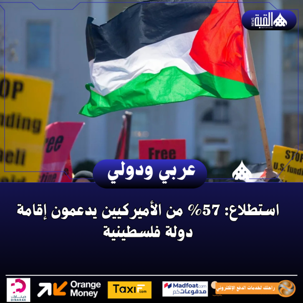 استطلاع: 57 من الأميركيين يدعمون إقامة دولة فلسطينية