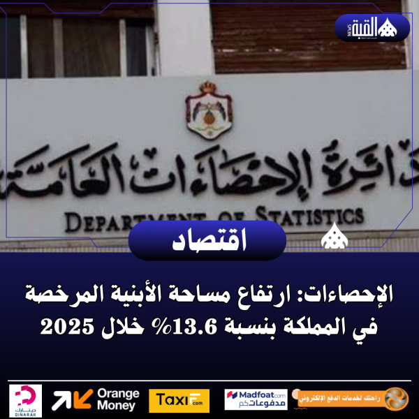 الإحصاءات: ارتفاع مساحة الأبنية المرخصة في المملكة بنسبة 13.6 خلال 2025