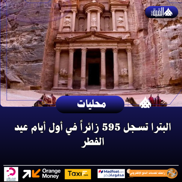 البترا تسجل 595 زائراً في أول أيام عيد الفطر