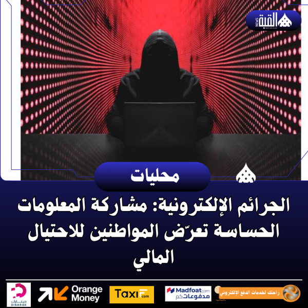 الجرائم الإلكترونية: مشاركة المعلومات الحساسة تعرّض المواطنين للاحتيال المالي