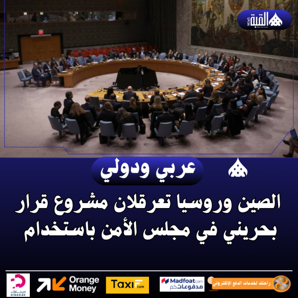 الصين وروسيا تعرقلان مشروع قرار بحريني في مجلس الأمن باستخدام