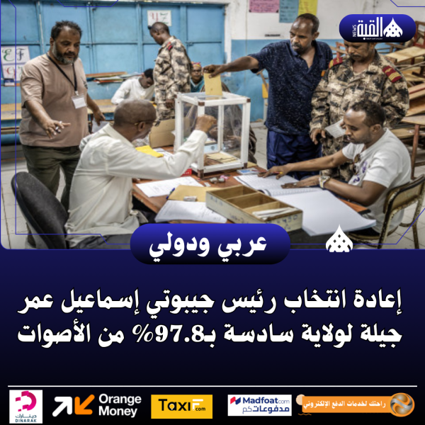 إعادة انتخاب رئيس جيبوتي إسماعيل عمر جيلة لولاية سادسة بـ97.8 من الأصوات