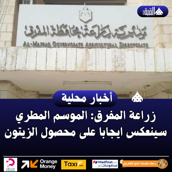 زراعة المفرق: الموسم المطري سينعكس ايجابا على محصول الزيتون