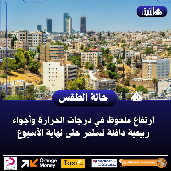 ارتفاع ملحوظ في درجات الحرارة وأجواء ربيعية دافئة تستمر حتى نهاية الأسبوع