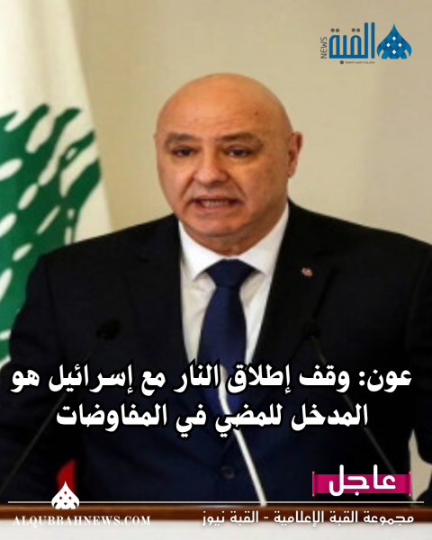 عون: وقف إطلاق النار مع إسرائيل هو المدخل للمضي في المفاوضات