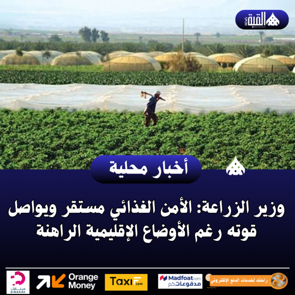 وزير الزراعة: الأمن الغذائي مستقر ويواصل قوته رغم الأوضاع الإقليمية الراهنة