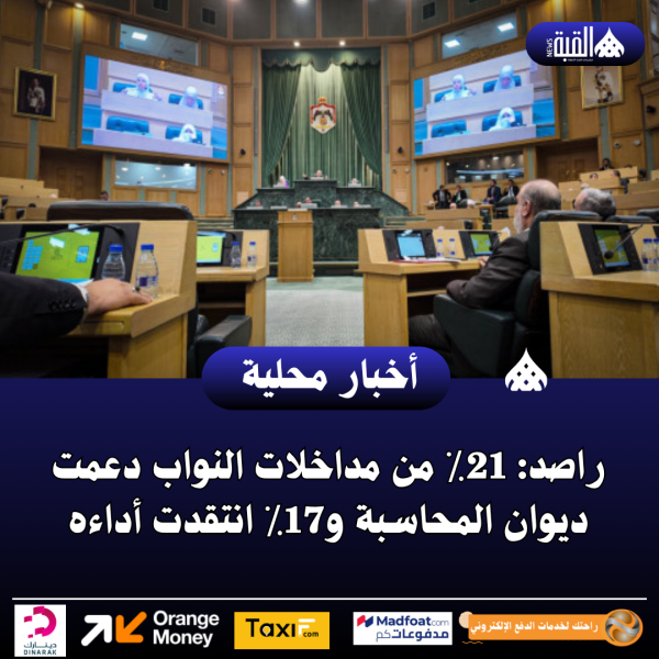 راصد: 21٪ من مداخلات النواب دعمت ديوان المحاسبة و17٪ انتقدت أداءه