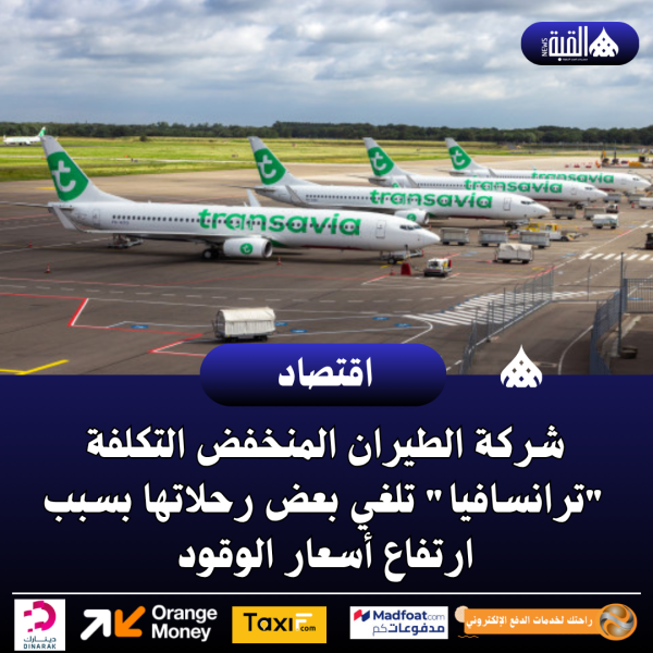 شركة الطيران المنخفض التكلفة ترانسافيا تلغي بعض رحلاتها بسبب ارتفاع أسعار الوقود