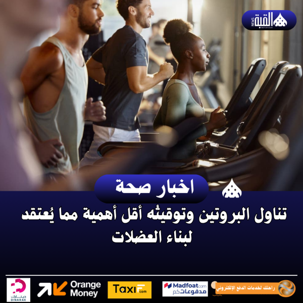 تناول البروتين وتوقيتُه أقل أهمية مما يُعتقد لبناء العضلات