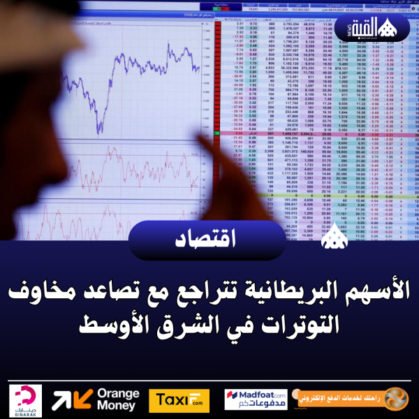 الأسهم البريطانية تتراجع مع تصاعد مخاوف التوترات في الشرق الأوسط