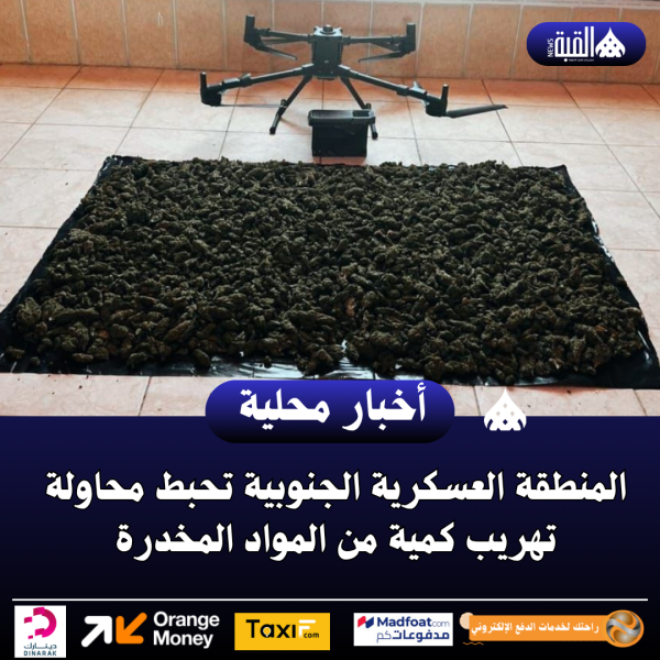 المنطقة العسكرية الجنوبية تحبط محاولة تهريب كمية من المواد المخدرة