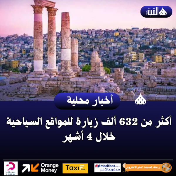 أكثر من 632 ألف زيارة للمواقع السياحية خلال 4 أشهر