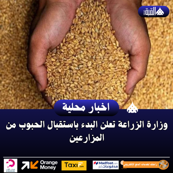 وزارة الزراعة تعلن البدء باستقبال الحبوب من المزارعين