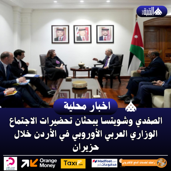 الصفدي وشويتسا يبحثان تحضيرات الاجتماع الوزاري العربي الأوروبي في الأردن خلال حزيران