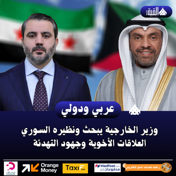 وزير الخارجية يبحث ونظيره السوري العلاقات الأخوية وجهود التهدئة