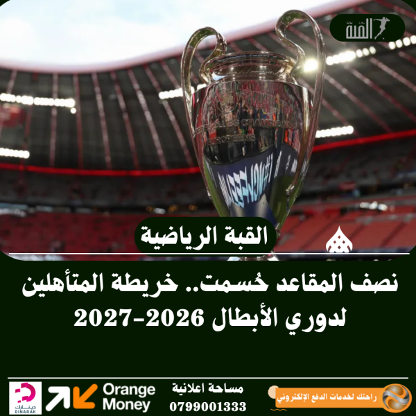 نصف المقاعد حُسمت.. خريطة المتأهلين لدوري الأبطال 20262027