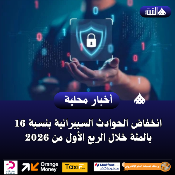 انخفاض الحوادث السيبرانية بنسبة 16 بالمئة خلال الربع الأول من 2026