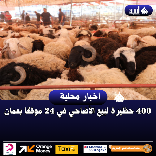 400 حظيرة لبيع الأضاحي في 24 موقعًا بعمان