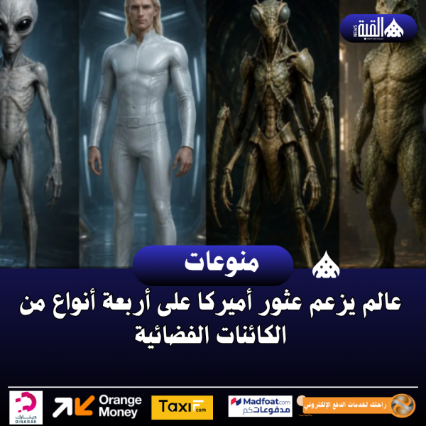 عالم يزعم عثور أميركا على أربعة أنواع من الكائنات الفضائية