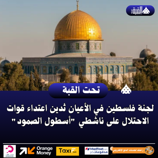 لجنة فلسطين في الأعيان تُدين اعتداء قوات الاحتلال على ناشطي أسطول الصمود