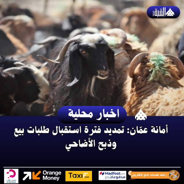 أمانة عمّان: تمديد فترة استقبال طلبات بيع وذبح الأضاحي