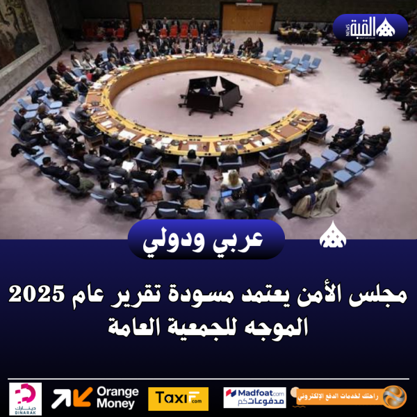 مجلس الأمن يعتمد مسودة تقرير عام 2025 الموجه للجمعية العامة