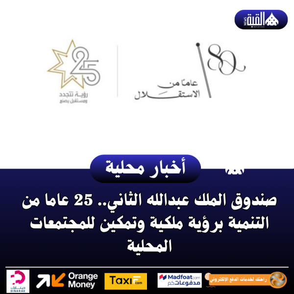 صندوق الملك عبدالله الثاني.. 25 عاما من التنمية برؤية ملكية وتمكين للمجتمعات المحلية