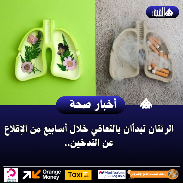 الرئتان تبدأان بالتعافي خلال أسابيع من الإقلاع عن التدخين..