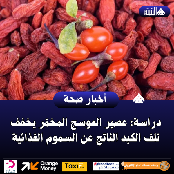 دراسة: عصير العوسج المخمّر يخفف تلف الكبد الناتج عن السموم الغذائية