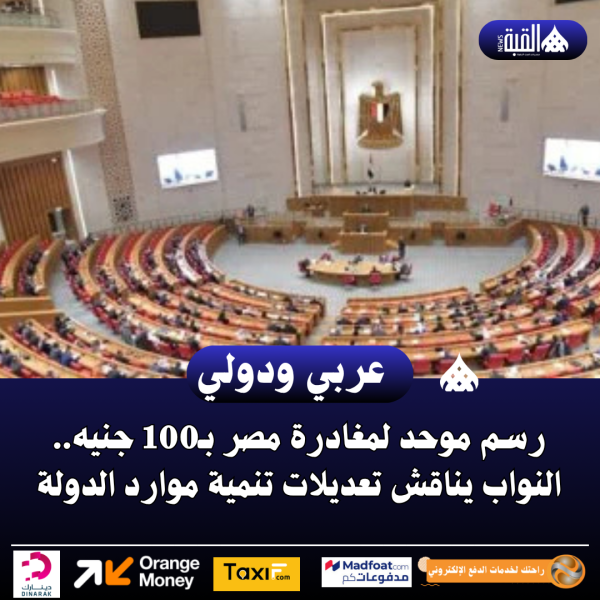 رسم موحد لمغادرة مصر بـ100 جنيه.. النواب يناقش تعديلات تنمية موارد الدولة