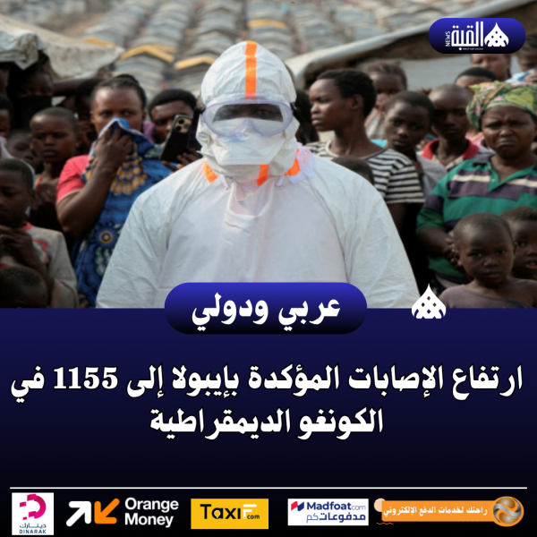 ارتفاع الإصابات المؤكدة بإيبولا إلى 1155 في الكونغو الديمقراطية