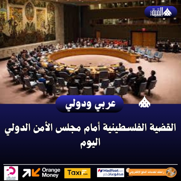 عاجل| القضية الفلسطينية أمام مجلس الأمن الدولي اليوم