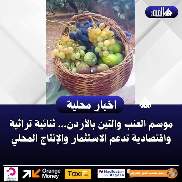 موسم العنب والتين بالأردن... ثنائية تراثية واقتصادية تدعم الاستثمار والإنتاج المحلي