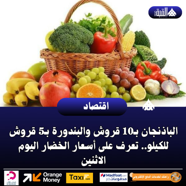 الباذنجان والبندورة بـ5 قروش للكيلو.. تعرف على أسعار الخضار اليوم الاثنين