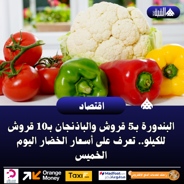البندورة بـ5 قروش والباذنجان بـ10 قروش للكيلو.. تعرف على أسعار الخضار اليوم الخميس