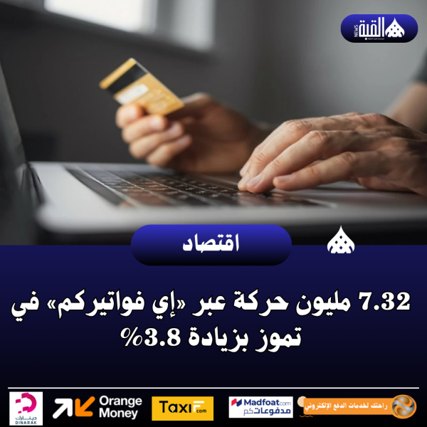 7.32 مليون حركة عبر «إي فواتيركم» في تموز بزيادة 3.8