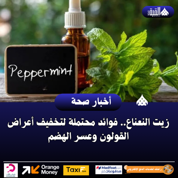 زيت النعناع.. فوائد محتملة لتخفيف أعراض القولون وعسر الهضم