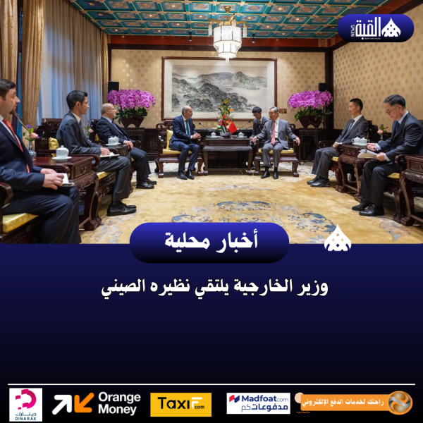 وزير الخارجية يلتقي نظيره الصيني