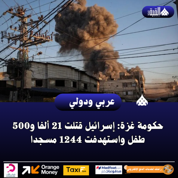 حكومة غزة: إسرائيل قتلت 21 ألفا و500 طفل واستهدفت 1244 مسجدا