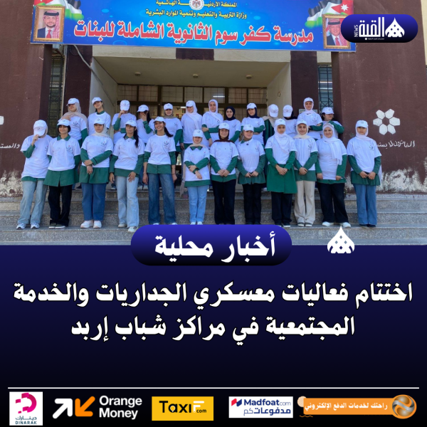 اختتام فعاليات معسكري الجداريات والخدمة المجتمعية في مراكز شباب إربد
