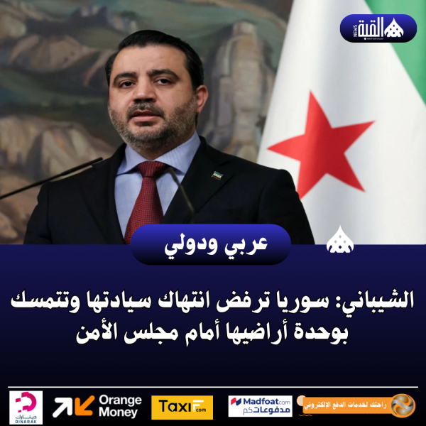 الشيباني: سوريا ترفض انتهاك سيادتها وتتمسك بوحدة أراضيها أمام مجلس الأمن