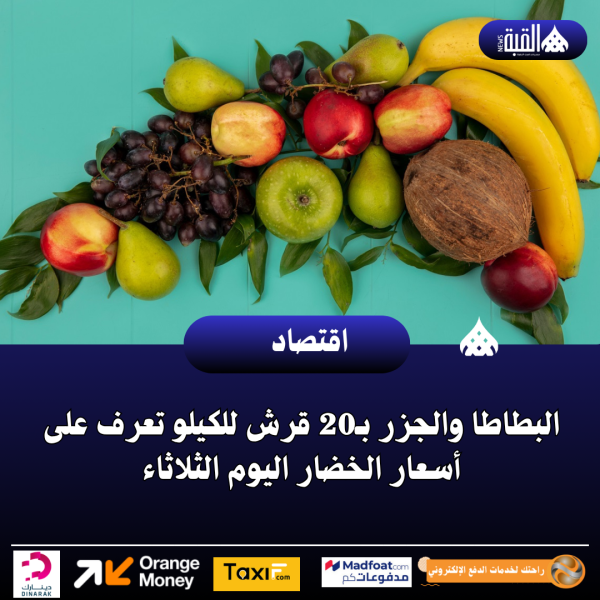 البطاطا والجزر بـ20 قرش للكيلو تعرف على أسعار الخضار اليوم الثلاثاء