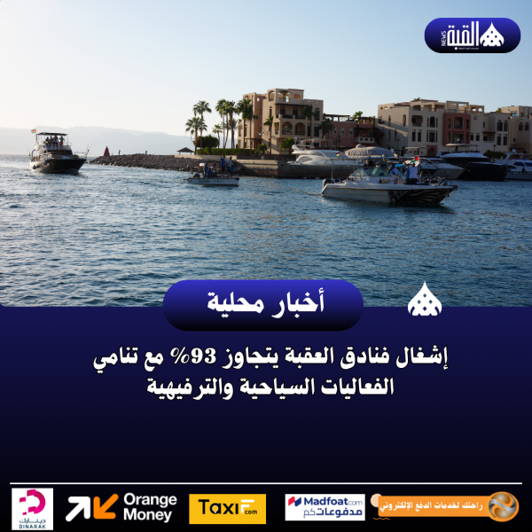 إشغال فنادق العقبة يتجاوز 93 مع تنامي الفعاليات السياحية والترفيهية