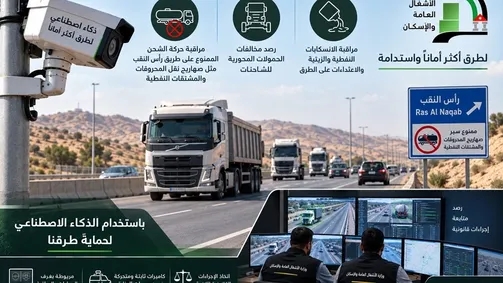 الأشغال: كاميرات ذكية لتعزيز الرقابة على مخالفات الشحن وأضرار الطرق