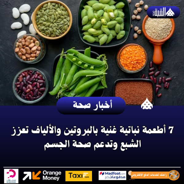 7 أطعمة نباتية غنية بالبروتين والألياف تعزز الشبع وتدعم صحة الجسم