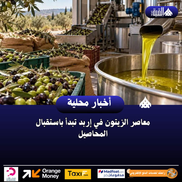 معاصر الزيتون في إربد تبدأ باستقبال المحاصيل