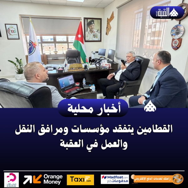 القطامين يتفقد مؤسسات ومرافق النقل والعمل في العقبة